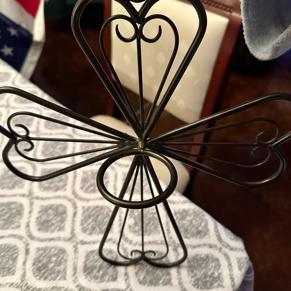 Partylite Elegant Black Metal Wall Cross Decor - Picture 3 of 3
